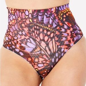 NEW Yitty Mesh Me Smoothing High Waist Brief in Neon P*ssy Pink Buttafly XL